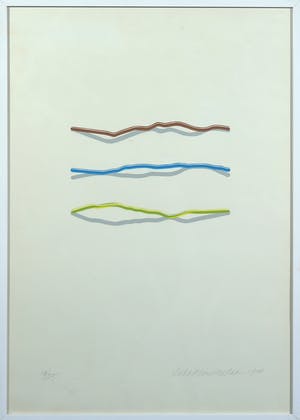 Lode Pemmelaar - Zeefdruk, Drie stukken schakeldraad kopen? Bied vanaf 1!