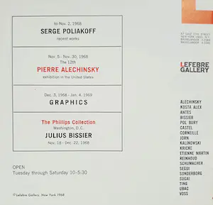 Pierre Alechinsky - Solotentoonstelling NY (1968), catalogus met 6 originele litho’s kopen? Bied vanaf 95!