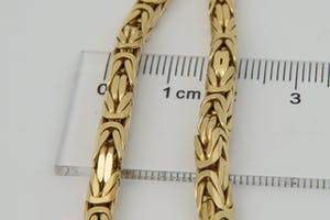 1234- Massief (102gr!) 18 karaats geelgouden "Konings" ketting - Lang formaat kopen? Bied vanaf 2800!