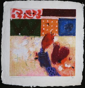 Alexander Vogels - Zeefdruk op geschept papier, Evolution III kopen? Bied vanaf 1!