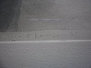 Mart Kempers - Litho, titel, "Vaasje met blauwe bloemen". kopen? Bied vanaf 35!