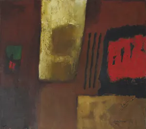 Jos Schimmer - Olieverf op doek, Avond in atelier - Ingelijst (Groot) kopen? Bied vanaf 1!