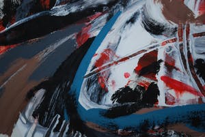 Henk Hesselius - abstracte gouache (Cobra) - 1972 - met kunstboek kopen? Bied vanaf 300!