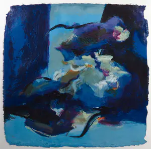 Peter Munnik - Zeefdruk, Z.T. Blauw - Ingelijst (Groot) kopen? Bied vanaf 50!