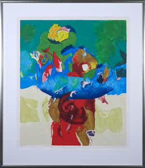 Henk van Vessem - Zeefdruk, Zonder titel - Ingelijst (Groot) verkocht voor € 50!