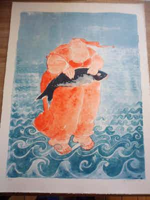 Ada Breedveld - Litho, Titel, Sea Woman verkocht voor € 50!