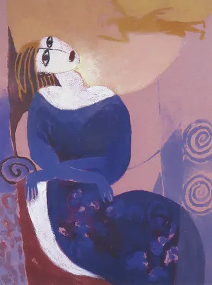 Katrien Caymax - Gemengde techniek op papier, Zonder titel - Ingelijst kopen? Bied vanaf 100!