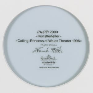 Frank Stella - Porseleinen bord, Princess of Wales Theater, voor Rosenthal Studio Line - Ingelijst kopen? Bied vanaf 150!