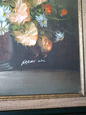 Robert Cox - Stilleven pot met bloemen. kopen? Bied vanaf 35!