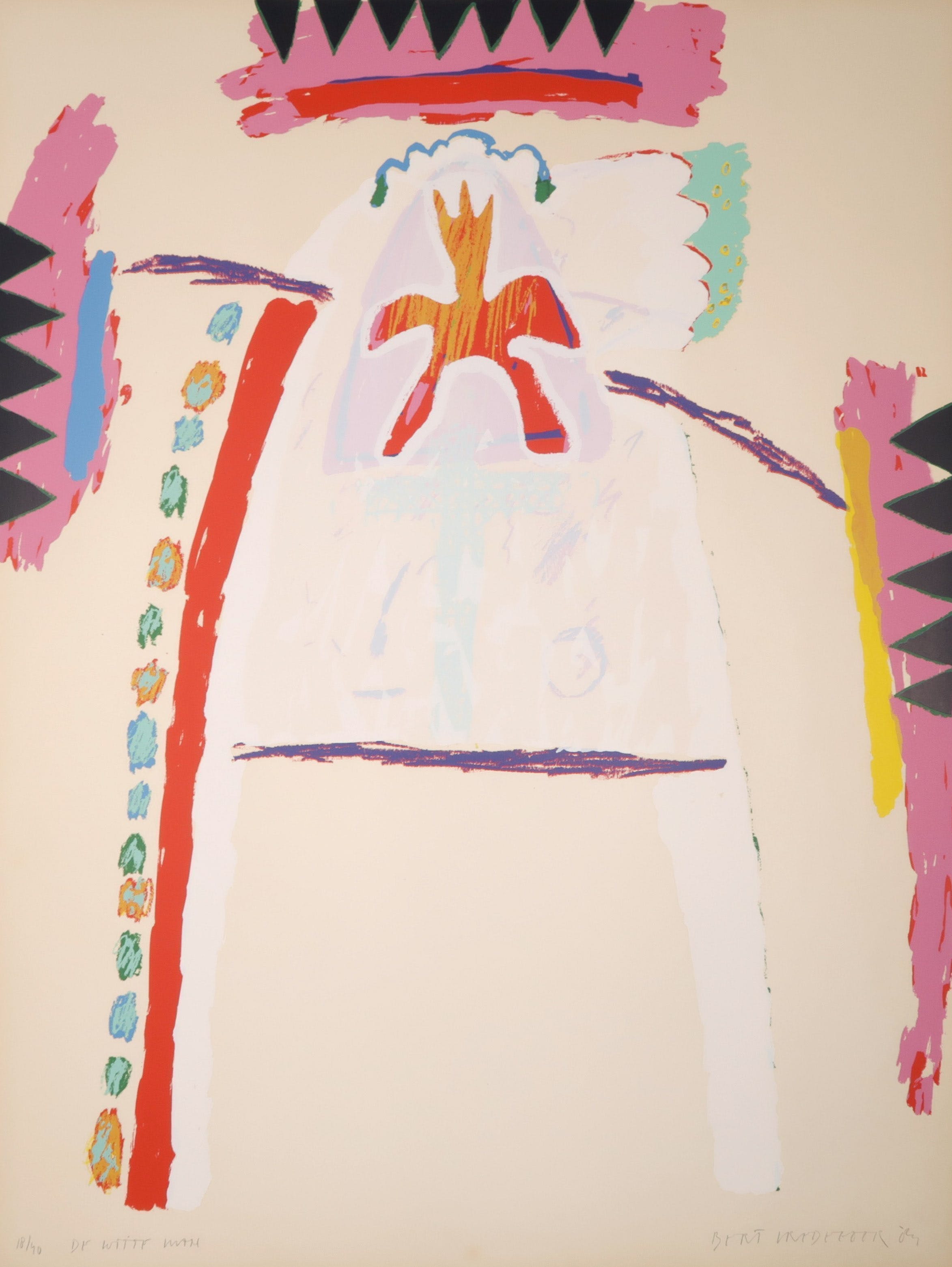 Bert Vredegoor - Zeefdruk, De witte man kopen? Bied vanaf 1!