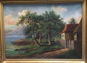 Niet of onleesbaar gesigneerd - Huisje aan het meer kopen? Bied vanaf 1!