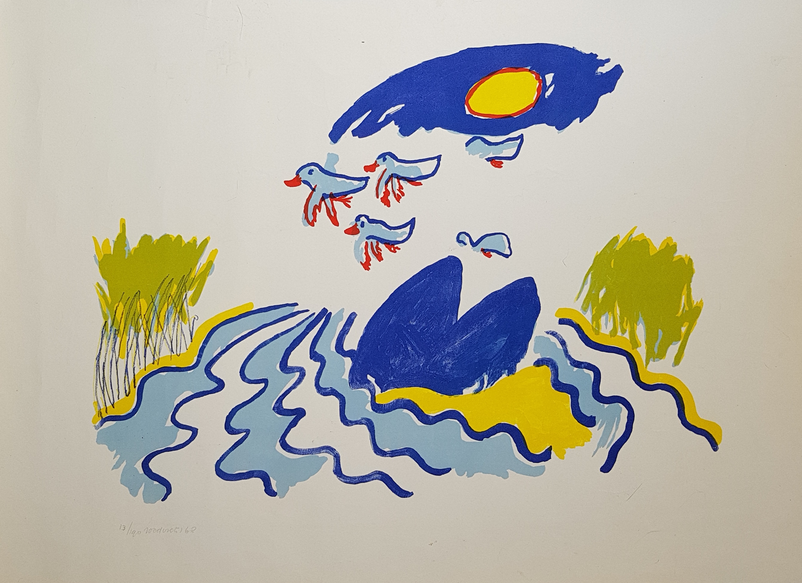 Chris Roodvoets - Litho, z.t. prent 190 kopen? Bied vanaf 5!