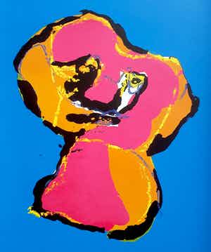 Karel Appel - Figuur, zeefdruk verkocht voor € 195!