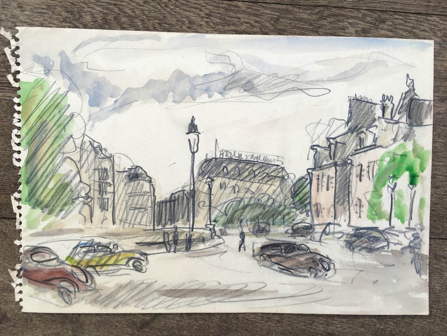 Jan Sluijters (jr.) - Rotonde met auto's in stad. kopen? Bied vanaf 60!