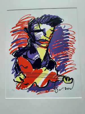 Herman Brood - Zeefdruk - Elvis kopen? Bied vanaf 275!