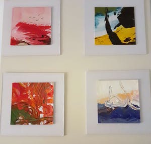 Piet van Riel - Kijkdoos met 15 schilderijtjes, origineel geschilderd kopen? Bied vanaf 99!