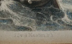 Andreas Schelfhout - zeegezicht vissersboot in de branding op Scheveningen kopen? Bied vanaf 60!