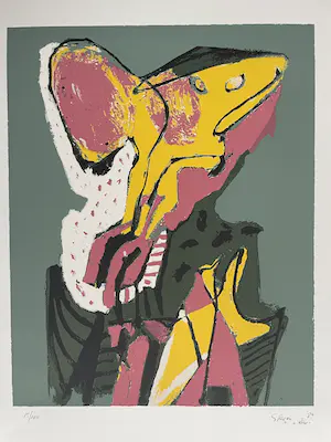 Fred Sieger - Lithographie, Winterstadtbild kopen? Bied vanaf 5!