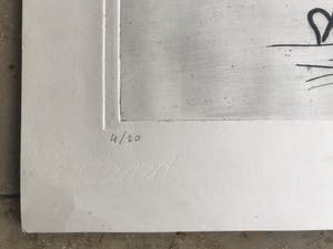 Wout van Heusden - Mooie, grote ets - 1956 - 4/20 kopen? Bied vanaf 1!