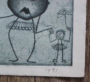 Willem Westbroek - 2 etsen op 1 blad - 1971 kopen? Bied vanaf 49!