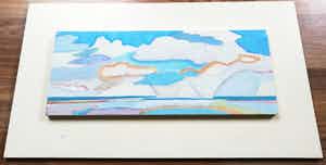 Paul Overhaus - Abstract zeegezicht verkocht voor € 70!