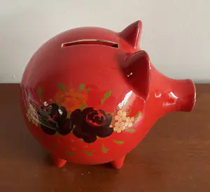 Waechtersbacher Keramik - Vintage rood aardewerken spaarvarken kopen? Bied vanaf 20!