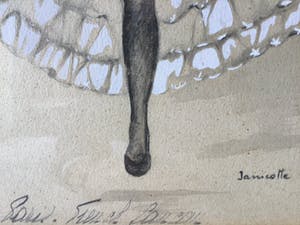Francoise Janicot - Danseres , gekleurde lithograaf met opgehoogde aquarel kopen? Bied vanaf 65!