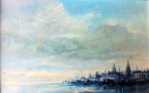 Joop Melssen - Zicht op Lemmer verkocht voor € 65!