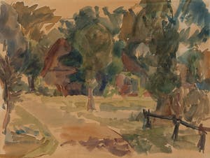 Guido van de Griendt - Landschap in Friesland - 1960 - aquarel op papier - BKR Amsterdam kopen? Bied vanaf 20!