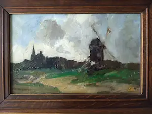 Herman Moerkerk - Hollands impressionistisch landschap kopen? Bied vanaf 150!
