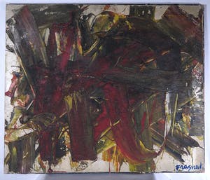 Alfonso Frasnedi - Olieverf op doek, Abstracte Compositie kopen? Bied vanaf 100!
