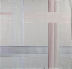 Niet of onleesbaar gesigneerd - Gouache, C3 uit de serie lijntekeningen - Ingelijst kopen? Bied vanaf 1!