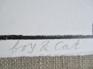 Reinier Lucassen - Litho "Boy and Cat" kopen? Bied vanaf 100!