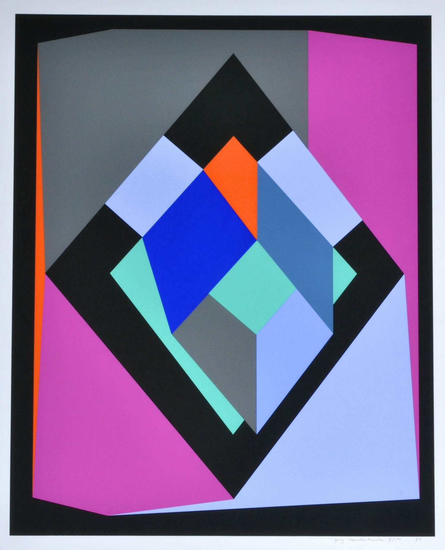 Guy Vandenbranden - Zeefdruk - Gesigneerd - 78x56 cm - 1973 kopen? Bied vanaf 250!