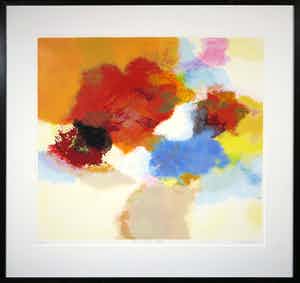 Eelco Maan - Zeefdruk, The flowered room - Ingelijst verkocht voor € 70!