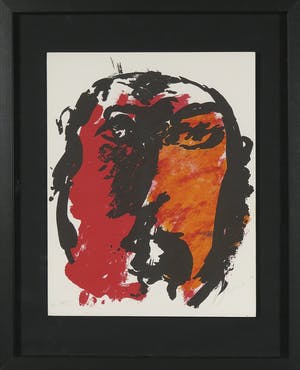 Eugene Brands - Litho, Face - Ingelijst kopen? Bied vanaf 1!