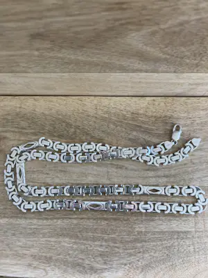 Massief zilveren fantasie schakelketting kopen? Bied vanaf 155!