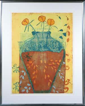Lukie de Bree - Ets en aquatint, Zonder titel - Ingelijst (Groot) verkocht voor € 50!