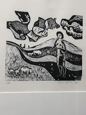 Gene Eggen - 4 houtsnedes uit 1974 kopen? Bied vanaf 99!