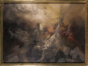 Juan Sala Santonja - Olieverf met structuur, Abstracte compositie - Ingelijst kopen? Bied vanaf 150!