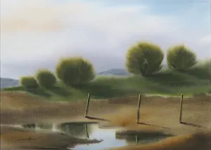 Ferenc Dezso - Aquarel, Landschap - Ingelijst kopen? Bied vanaf 1!