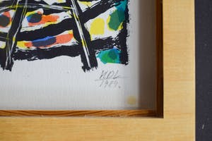 Niet of onleesbaar gesigneerd - KDL - Vier Abstracte prints kopen? Bied vanaf 1!