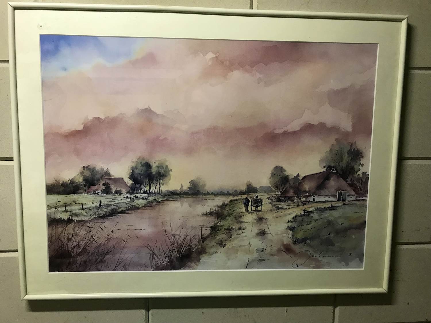 Jan Kooistra - Landschap in Friesland verkocht voor € 100!
