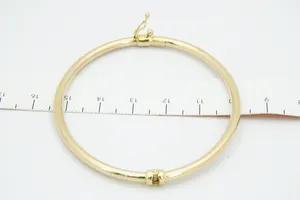 Gladde 14krt geel-gouden ovalen unisex "slaven" armband kopen? Bied vanaf 130!