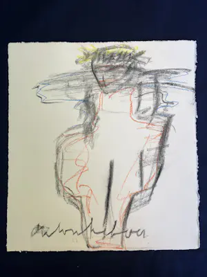 Anton Heyboer - Pastel van een vrouwfiguur kopen? Bied vanaf 90!