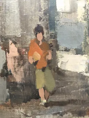 Charles Petit - Stadsgezicht Parijs met zicht op de Sacré-Cœur baseliek in Montmartre kopen? Bied vanaf 80!