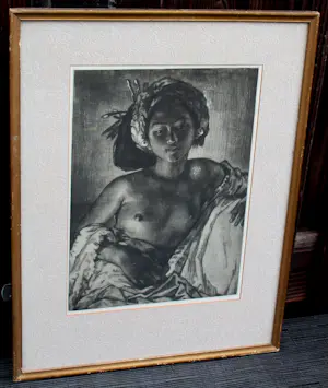 Willem Gerard Hofker - Ingelijste ets: Ni Kenyung kopen? Bied vanaf 995!