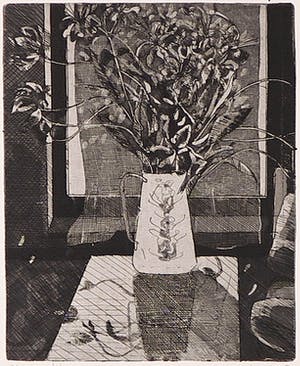 Marijke de Wit - Ets, Bloemstilleven kopen? Bied vanaf 1!