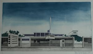 Peter van der Heijden - Ets en aquatint , Belgische brievenbussen – gesigneerd – 1977 – nr 1 van 12 kopen? Bied vanaf 50!