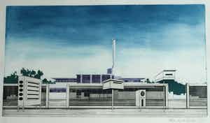 Peter van der Heijden - Ets en aquatint , Belgische brievenbussen – gesigneerd – 1977 – nr 1 van 12 verkocht voor € 50!